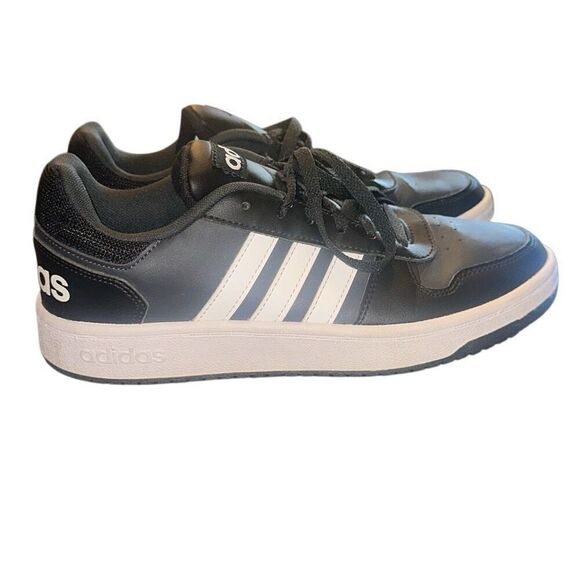 Adidas hoops low men's black /white. Sneakers size men’s 8 Shoes footwear - Picture 6 of 8
